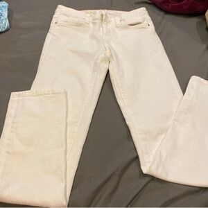 Kate Spade Perry Street Play Hooky Mid-Rise Slim Straight Leg Jean White